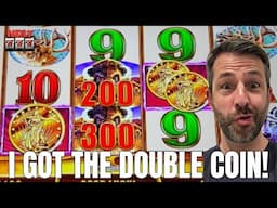 I LOVE IT when that DOUBLE COIN splits like that! Buffalo Gold Cash Slot Machine!