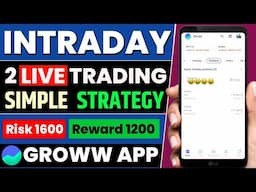 Groww App Trading Challenge || Intraday Live Trading (DAY 26) || Best Simple Strategy || Easy Way