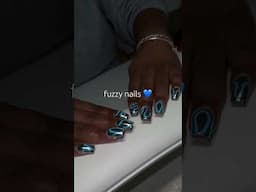 fuzzy nail art #trending #fuzzy