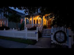Spring Evening Walk in a Quiet American Neighborhood | Nature Sounds for Sleep and Study