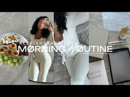 My realistic morning routine | healthy habits + peaceful + self care & more! Allyiahsface vlogs