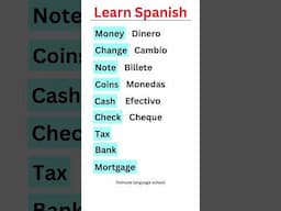 Finance Vocabulary in Spanish