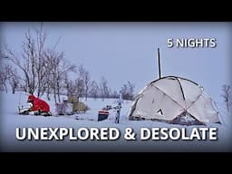 Unexplored Desolate Mountains | Dog Sledding & Hot Tent Camping