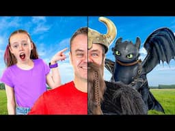 Convincing My Kids I’m a Dragon Trainer for 24 Hours! (How To Train Your Dragon)