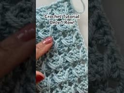 Crochet tutorial- 1 row pattern @CrochetByNora