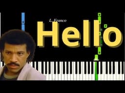 Hello Lionel Richie Easy Piano Tutorial