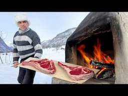 We've Baked Tomahawk Ribeye Steaks in Salt Shell! Unbelievable Crust