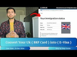 How to Convert Your Uk BRP to an E-Visa|Your Online immigration Status| BRP to UK E-visa |31-Dec-24