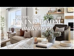 LIVING ROOM MAKEOVER & SPRING DECORATE WITH ME! cozy, rustic, organic + traditional