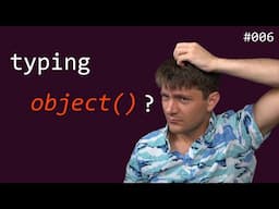 typing the `object()` sentinel!