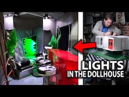 Adding SPOTLIGHTS into my Beetlejuice Dollhouse 💡First Floor Lights - Part 1