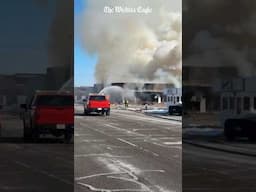 Gas Explosion, Fire in Downtown Hutchinson, Kansas #shorts #short #breakingnews #breaking