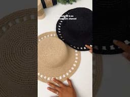 New crochet sun hat tutorial with a shorter brim is finally here🎉👒#crochettutorial