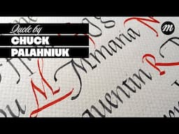 Writing Italic Calligraphy | Quote by Chuck Palahniuk