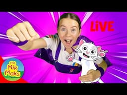 Animals for Kids Continuous Live Stream 24/7 | Kids Songs & Nursery Rhymes | The Mik Maks