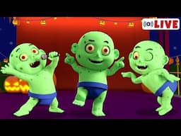 🔴 Spooky Baby Zombie Dance Party! Halloween Songs for Kids | HooplaKidz