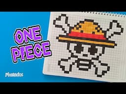 COMO DIBUJAR EL SIMBOLO DE ONE PIECE en PIXEL ART - PIXELADOS