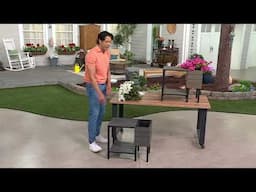ATLeisure Outdoor Side Table with Built-in Planter on QVC