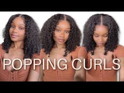 Best Affordable 250% Density Wig Of 2025!! Hermosa Hair Popping Curl Glueless Wig Install