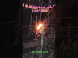 Reason behind burning of overhead Low tension cable?