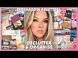 DECLUTTER 🗑️ Organizing My EYESHADOW PALETTE Collection! 🎨