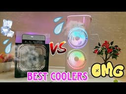 Mini AC Cooler Fan Comparison | Double Cooler Spray Fan VS Mini Cooler | Viral Mini Cooler