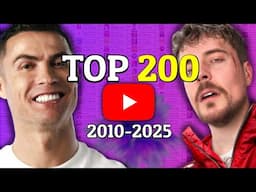 TOP 200 Most Subscribed YouTube Channels Timelapse (2010-2025)