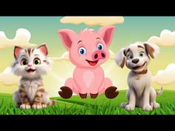 Cute Little Farm Animal Sounds: Kitten, Pig, Puppy, Sheep, Goat, Cow - Animal Moments
