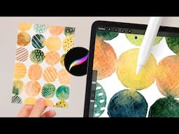 Let's paint an abstract watercolor 5x7 card procreate! Procreate watercolor tutorial for beginners