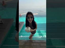 The COOLEST rooftop pool we’ve been to 📍AURA Sky Pool Dubai #hindi #swimming #vlog