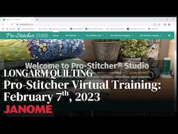 Pro-Stitcher Virtual Training, February 7th 2023 with Kelley McKenzie