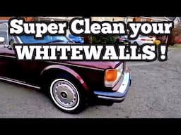 WHITEWALL TYRE detailed with KITCHEN products! Best results for Rolls-Royce, Bentley & Classic Car.