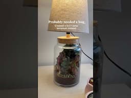 When the world is loud, I get to creating so I Built a plant lamp #terrarium #plantcollections