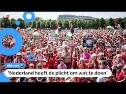 Opnieuw groot protest in Den Haag tegen oorlog in Gaza