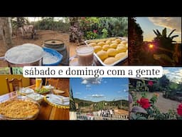 Dois dias comigo| café da manhã/ almoço/ colheita/ cuidados no lar