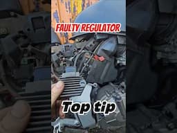 Burned out motorcycle regulator rectifier top tip #motorcycle #hondahornet #regulator #rectifier