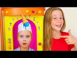 Nastya parle des métiers aux enfants à l'école