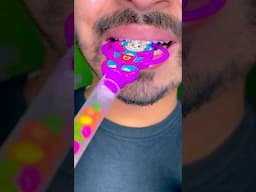 ASMR Monkey 🐵 Candy Gems Mukbang @DoctorTristanPeh #shorts #asmr #mukbang