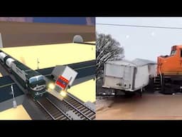 Roblox Train Crashes vs Real Life Train Crashes #1