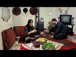 Cooking a Cozy Winter Mix of Traditional Village Dishes in Rural Iran