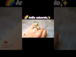 anillo unicornio 🌈✨#porcelanafria #hechoamano