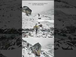 Morning walk in mountains in Summer - Makalu Base Camp Trek