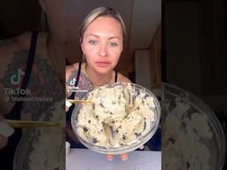 Trying the viral cottage cheese cookie dough… and I am SHOOKETH!! 🍪🍪🍪