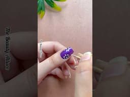 💅🌸Easy nail art with toothpick #nailart2025 #shorts #shortvideo #shortsvideo