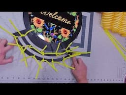 How to Make a Summer Sunflower Rail Wreath Making Tutorial with KatsCreationsWreaths
