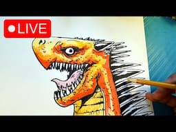 LIVE: Drawing DRAGONS