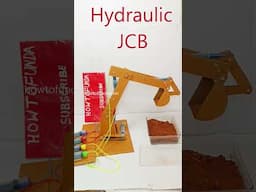 hydraulic jcb using cardboard and syringe - shorts - howtofunda