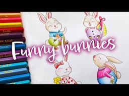 Funny bunnies for Easter Art journaling 🐰💕