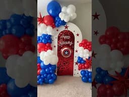 Make A Captain America Balloon Backdrop With Me!