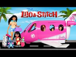 Lilo & Stich Barbie Dolls Airplane Travel Routine
